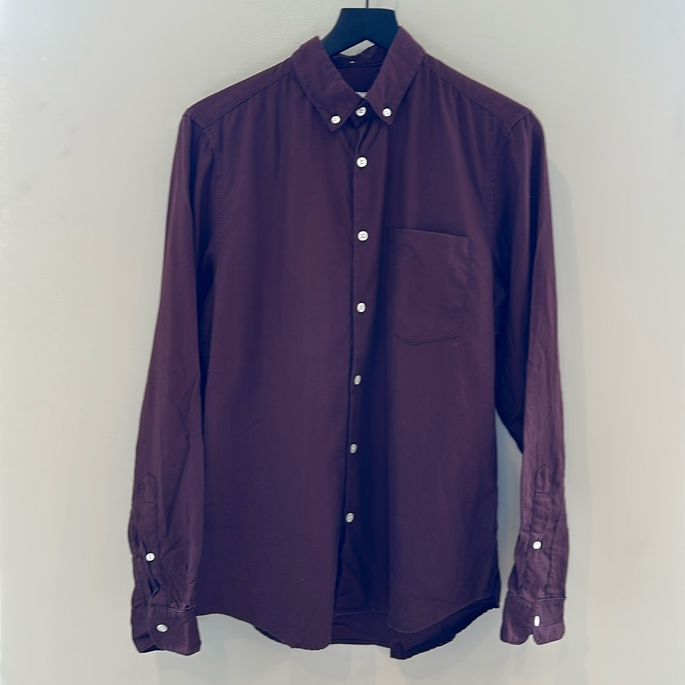 Steven Alan single needle button-down shirt - maroon